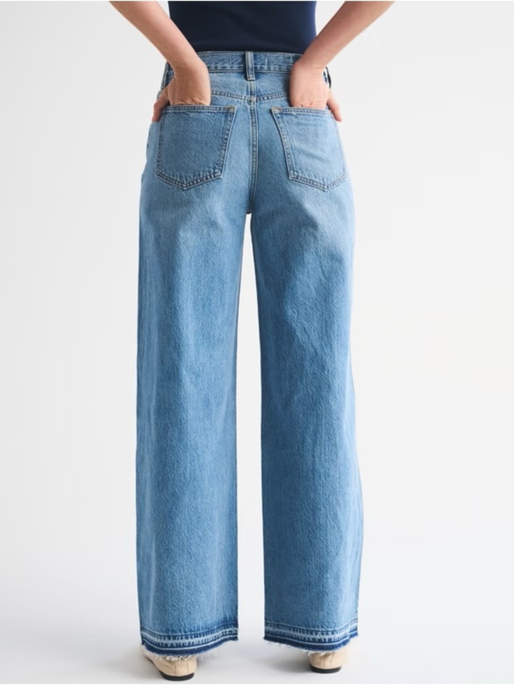 Abercrombie & Fitch High Rise Wide Leg Jeans - Picture 6 of 7